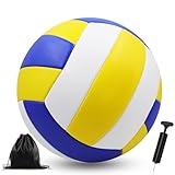Bibykivn Pelota Voleibol,Balon Voley Playa,Tacto Suave Voleibol de Playa,Unisex-Adult,Balon de Voleibol Tamaño 5 para Interior y Exterior (A1)