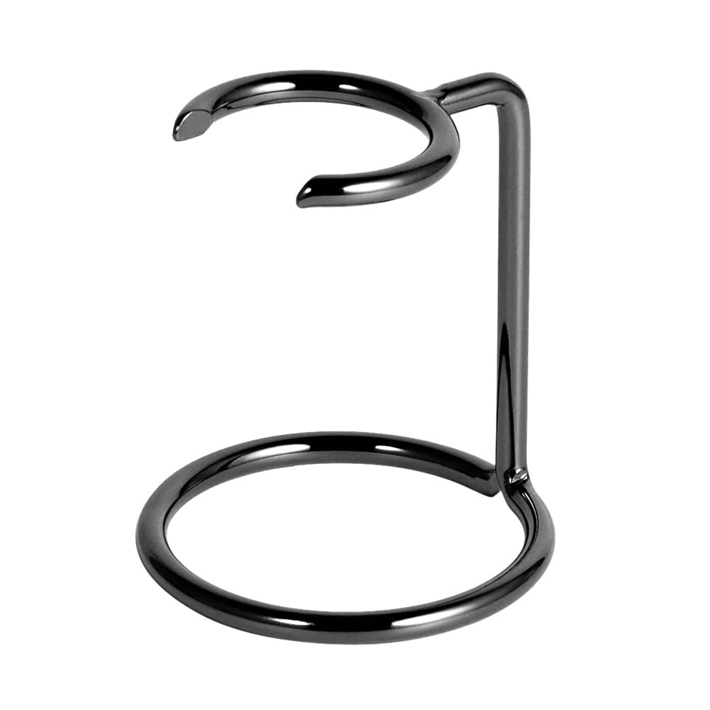 1 Piece Metal Shaving Brush and Razor Holder Shave Brush Stand Beard Brush Holder Razor Holder Stand Razor Brush Holder for Razor Storage Men's Shaving Tool, Gun Black