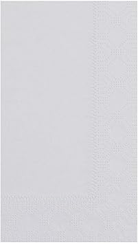 Hoffmaster 180518 Dinner Napkin, Regal Embossed, 2-Ply, 1/8 Fold, 17" Length x 15" Width, Dove Gray 8 Packs of 125