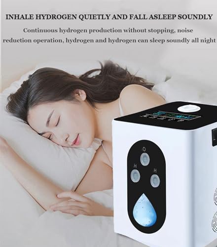 Inhalator wodorowy, 1200 ml/min, generator do inhalacji wodoru, 99,99% jonizator PEM o wysokiej czystości, generator wodoru do domu, łagodzi zmęczenie