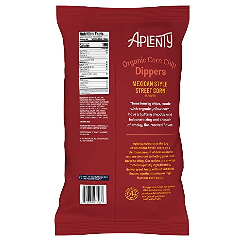 Aplenty Organic Mexican Style Street Corn Chip Dippers, 9.75 Oz #TOP1