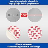 Uchwyt Magnetyczny do Czujnika Dymu, 4 sztuk, Ø 70 mm średnica, uchwyt magnetyczny do czujnika ostrzegawczego na suficie, ścianie, uchwyt do alarmów przeciwpożarowych i czujników dymu