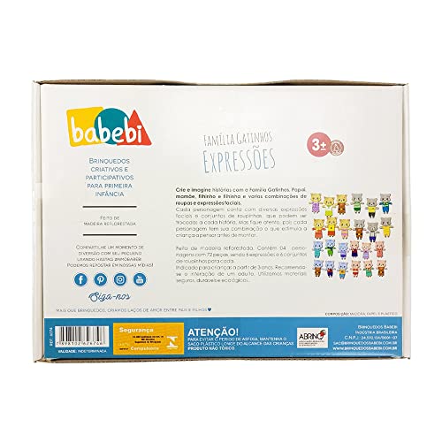 Babebi FAMiLIA GATINHOS EXPRESSOES, Multicor