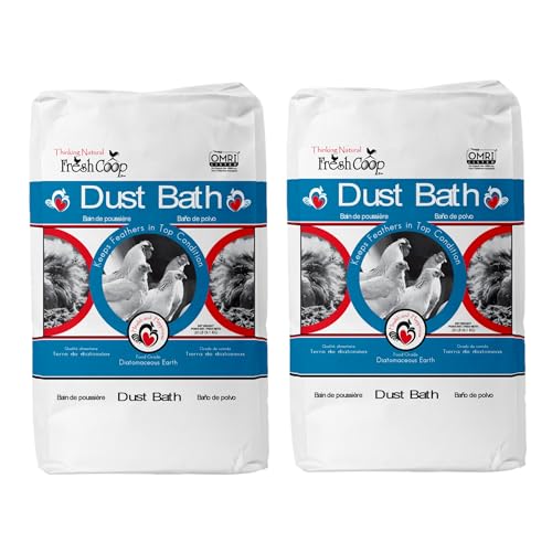 Progressive Planet Fresh Coop Dust Bath 20lbs (Pack of 2) - Food-Grade Diatomaceous Earth & Calcium Montmorillonite Clay - Supports Healthy Feathers Reduces Boredom & Encourages Dust Bathing