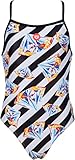 ARENA Mädchen Sport Badeanzug Crazy Diamonds, Schwarz-Weiss-Mehrfarbig, 164