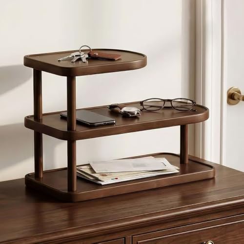 Hbluefat Countertop Organiser Shelf, 3-Tier Wooden Tabletop Spice Rack, Freestanding Desktop Coffee Station Mugs Storage Stand for Home Office, Kitchen (B Type) by Hbluefat - Used condition - Image 5