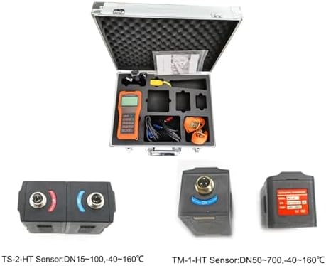 High Sensitivity Ultrasonic Flow Meter TUF-2000H with TM-1 Transducer - Portable Digital Liquid Flowmeter for Accurate Measurements - RS232 Clamp Sensor Included
