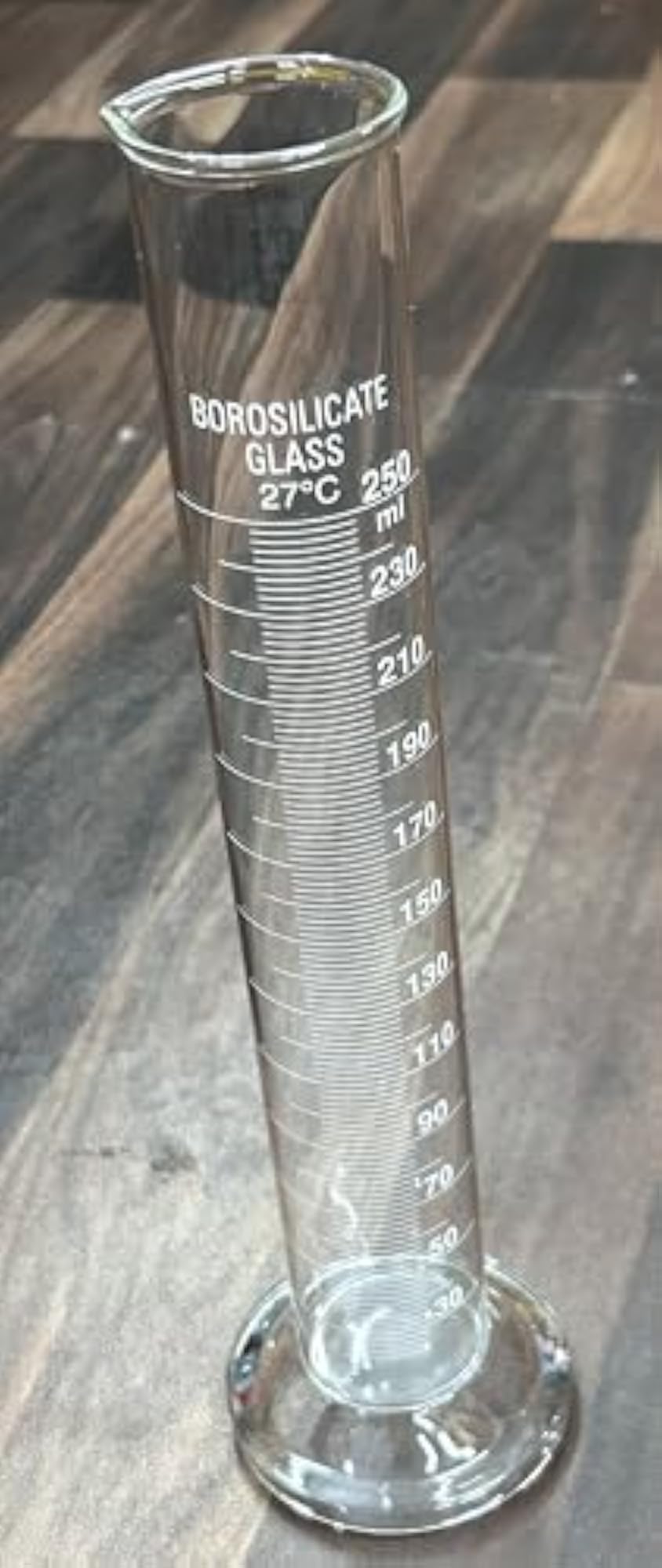 Glass Measuring Cylinder 250ml, Pack of 2