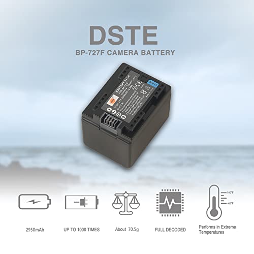 Batería Canon BP-718 BP-727F de iones de litio DSTE sin efecto memoria 5