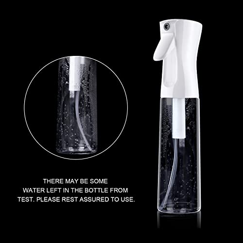 Foto von URAQT Sprühflasche Haar, 300 ml Wasserzerstäuber Wasserflaschens Friseur Sprühflaschen Spray Bottle, Salon Wasser Sprüher Friseur Haar Werkzeug für Haar, Weiß Transparent