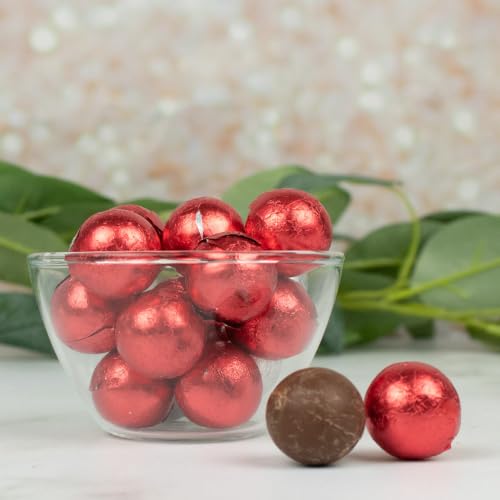 90 count red foil milk chocolate balls