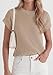 PRETTYGARDEN Women's 2026 Spring Fashion Sweater Vest Business Casual Crochet Tops Cap Sleeve Knit Shirt Beach Summer Outfits (Khaki,Medium)