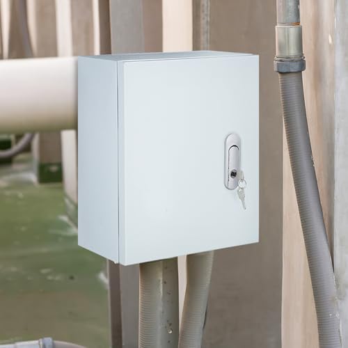 Boîte de jonction étanche en acier inoxydable blanc avec serrure renforcée - 6