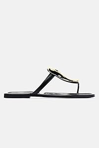 靴 anuke Square Tong Sandals Black 37 anuke Square Tong Sandals Black 37