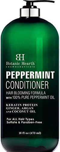 Botanic Hearth Peppermint Hair Conditioner - Hair Conditioner for Dry Damaged and Color Treated Hair - Volumizing Conditioner for fine and thin hair - Paraben & Sulfate Free - Men & Women - 16 fl oz