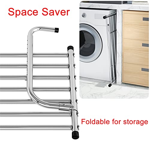 whalebee Trockner Zum Hängen Wäscheständer Edelstahl Innen Und Außenbereich Ausziehbar 68-120cm 86-158cm Handtuchhalter Für Das Bad Balkon Wäschetrockner Für Kleindung, Socken, Schuhe – Bild 3