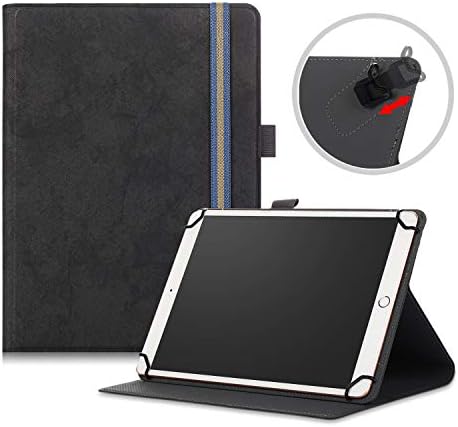 TOPCASE for 10 10.1 Inch Universal Tablet Case, Cover Fits Dragon Touch/Tianyida TYD/ibowin/PRITOM/PADGENE/QIMAOO/TECLAST/Fusion5/Blackview/Bush/Alba/qunyiCO/neocore/AWOW 10 Inch Android Tablet,Black