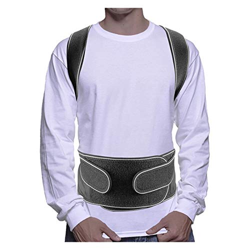 Correcteur de posture gris taille P pour alignement de la colonne vertébrale