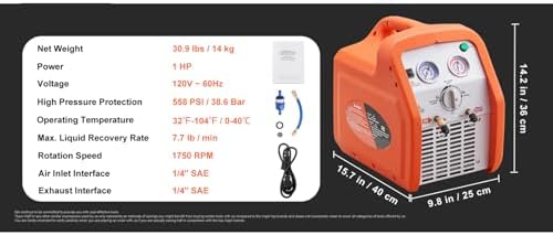 Máquina de Recuperación de Refrigerante de Doble Cilindro XURUIUS miniatura 2
