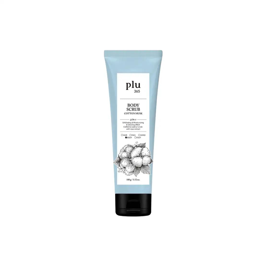 Plu 365 Body Scrub Cotton Musk 100 gr Pamuk Çiçekli Vücut Peelingi