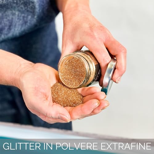 Fleur Designer's Paint | Fleur Glitter In Polvere, 90Gr, Champagne - 5