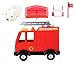 ZhuZhu City Fire Truck & Fire Station Toy with Electronic Hamster Chunk – Interactive Pet with 40+ Sounds & Sirens – Pets Without The Mess – Gift for Kids Ages 4+