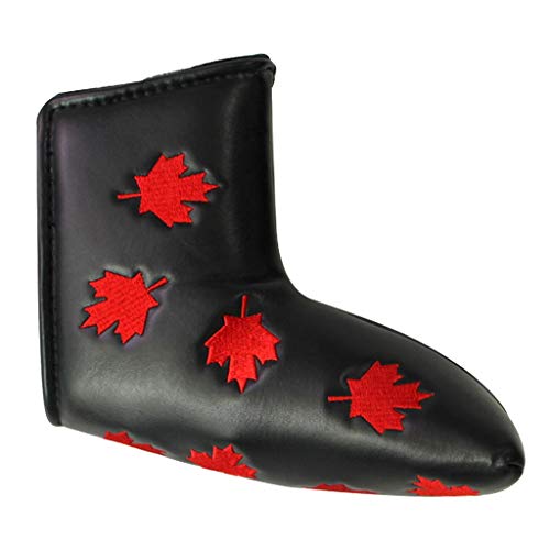 YIJU Capas para Tacos de Golfe em Couro PU Capa para Tacos de Golfe Impermeável - Preto