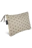 Out Style 日本製 フラットポーチ トルコ 生地 直輸入 小さめ 布製 高級ベルベット (エリット ドット, 14x19cm)