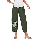 Italienische Leinenhosen Damen sexy high waist leggings Jogging Hose Damen bedruckte Freizeithose Jogginghose Hose Hose Damen Sommer Locker Maxi Hosen Damen, Damen Fallschirmhosen Baggy Cargohose