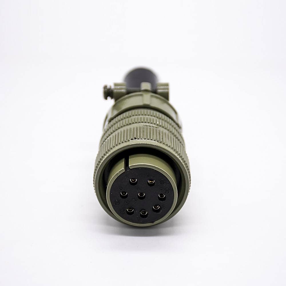 Military Spec Connectors MS5015 Circular Connector 8 Pin MS3102A20-7P Male Socket and MS3106A20-7S Female Plug Size 20 Straight Square Flange