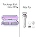 Tourmate Hard Storage Case for Philips Beauty Shaver,Travel Case for Lady Electric Shaver Series 6000 (Only Case) (PU, White + Purple)