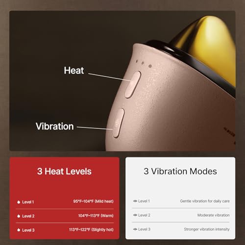 ZDEER GS5 Electric Heated Gua Sha Tool Red Light Face Massager Pink - image 9