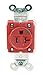 20A 5-20R 125V Receptacle Single Red - Pack Of 6