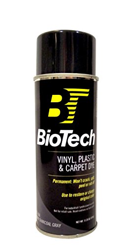 BioTech Vinyl, Plastic & Carpet Dye, Spray Paint, Carpet Dye, Plastic Dye, Vinyl Dye, Aerosol Spray (Dark Charcoal Gray)