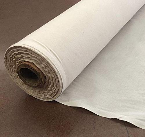Premium 100% Cotton Unbleached Muslin Fabric – 50 Yards of Versatile Draping Textile, 60 Inches Wide, Perfect for Crafts, Quilting, and Fashion Design