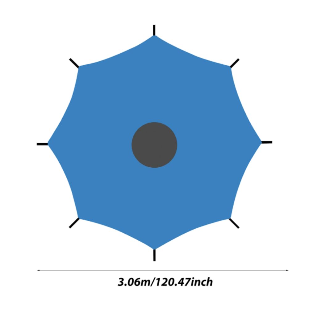 Copertura Parasole per Trampolino, Ø 183 244 305 366 427 cm Copertura per Trampolino, Copertu-ra Superiore per T-rampolino, Resistente ai Raggi UV & Impermeabile