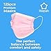 Litepak 125-Pack Disposable Face Mask Premium Comfort Earloops with Dispenser Box (Pink)