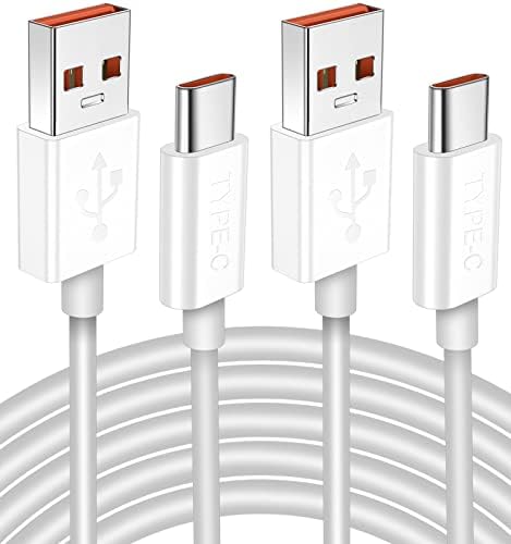 Jelanry 6.6ft 2Pcs USB C Cable 6A Fast Charging USB Type C Cable 120W 90W