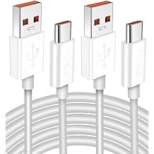 Jelanry USB C Cable USB Type C Cable, 120W 90W HyperCharge Turbo Charging, 6A Fast Charging for Xiaomi Pad 5 14 Ultra 12 Pro 12 12X 11T Pro 11 Lite 5G NE, Redmi 10 Note 11 Pro 5G Note 11s, 6.6ft 2Pack