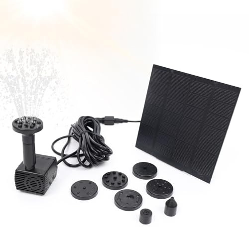 200L/H Solar Power Fountain Water Pump, Riloer Floating Bird Bath Water Panel Fountain Pump, 1.2W Solar Water Pump with 4ft Tubing Solar Water Features,for Garden, Fish Tank, Pond Aquarium(12V)