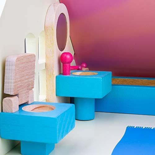 Bigjigs Toys Heritage Wooden Dolls House Furniture Set - 27pc Dollhouse Furniture Set for Wooden Doll Houses , Quality Wooden Furniture for Dollhouses