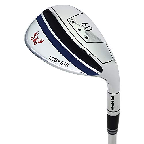 Rife Golf Right Handed 60 Degree Lw Lob Str Wedge Steel Shaft Extra Large Club Face For High Trajectory And Easy Impact (Right, 35) #TOP7