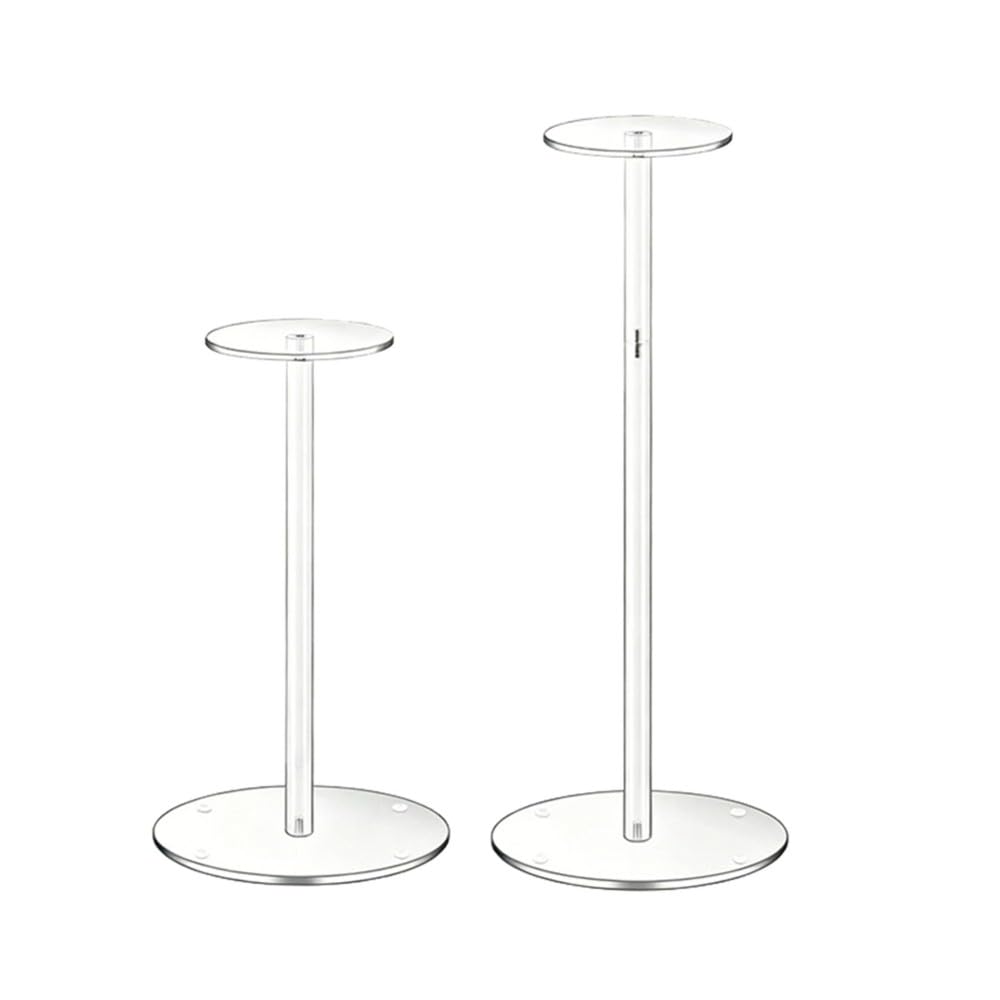 CTRLZS Clear Acrylic Hat Holder Rack Hat Display Stand with Pedestal and Base Home Decor Round
