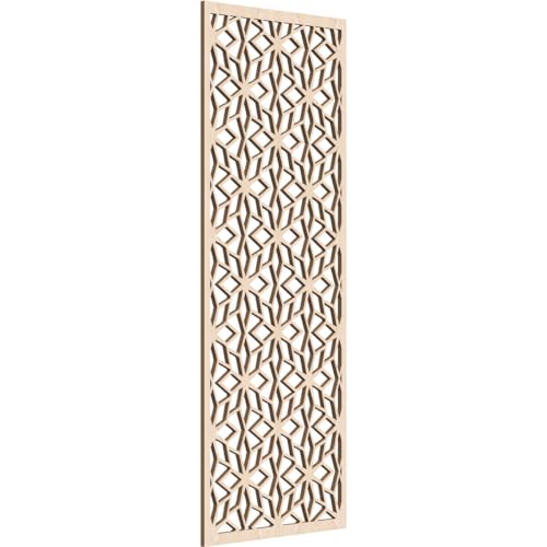 Image of Lake Decorative Pierced Fretwork Wood Wall Panels, 19 3 /8 inchW x 49 3 /8 inchH x 3 /8 inchT, Red Oak