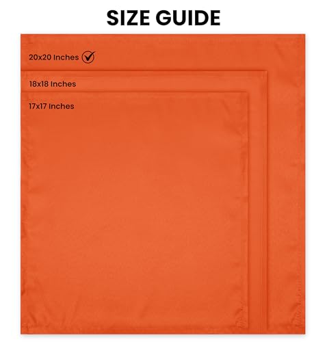 image for Utopia Home [24 Pack, Orange] Cloth Napkins 20x20 Inches, 100% Polyest