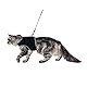 Trixie 41895 Softgeschirr mit Leine, Katze, XL, 36–54 cm, 1,20 m, schwarz