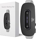 Portable Cordless Menstrual Heating Pad with 4 Heat Levels and 4 Massage Modes,Electric, Fast Large Heating Belly Wrap Belt (Black)