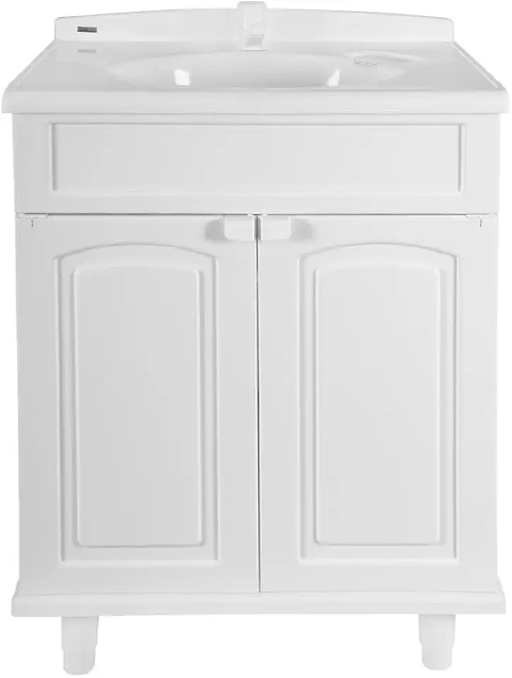 Gabinete para Banheiro em Plástico com Lavatório Clássica Astra sem Torneira Branco