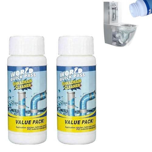 Générique Wild Sink and Drain Cleaner, Wild Tornado Powerful Sink, Wild Tornado Sink and Drain Cleaner, Wild Drain Cleaner, Powerful Sink Cleaner Powder (2pcs)