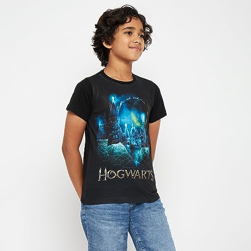 Image of Harry Potter Round Neck T-Shirt for Boys - Black (WBHPBT0009.2)